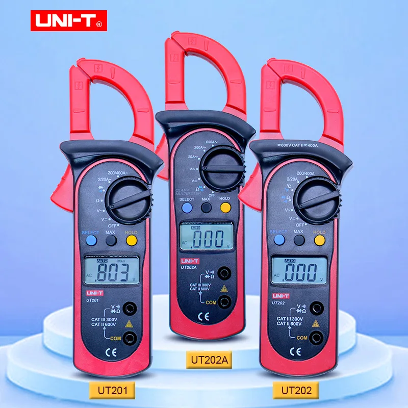Фотоцифровые клещи UT202 UT201 UT202A мини-мультиметр ом вольтметр постоянного тока