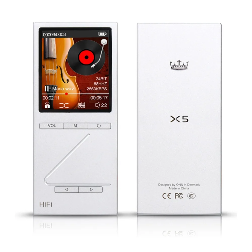 ONN X5 без потерь цифровой Спорт Экран Hifi аудио Mp 3 мини Музыка Mp3 плеер FM Радио 8 ГБ с