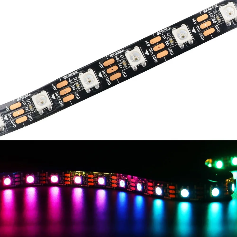 5 м 60 Светодиодный s WS2812B гибкая светодиодная лента 5050 RGB WS2811 IC водонепроницаемый адресуемый полноцветный SK6812 5 V Волшебная полоса