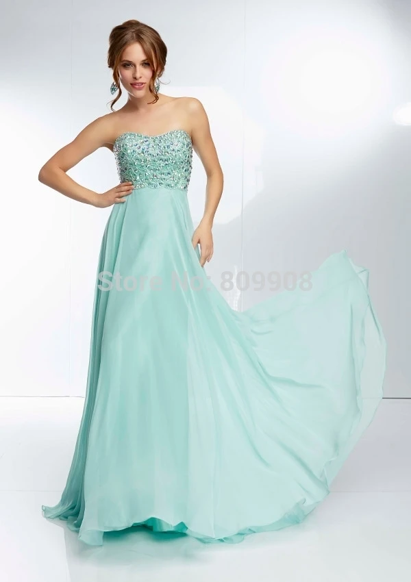 Discount Prom Dresses -2014 Scalloped Beading on Circular Flowing Chiffon Gown Floor Length Royal Blue A-Line Strap | Свадьбы и