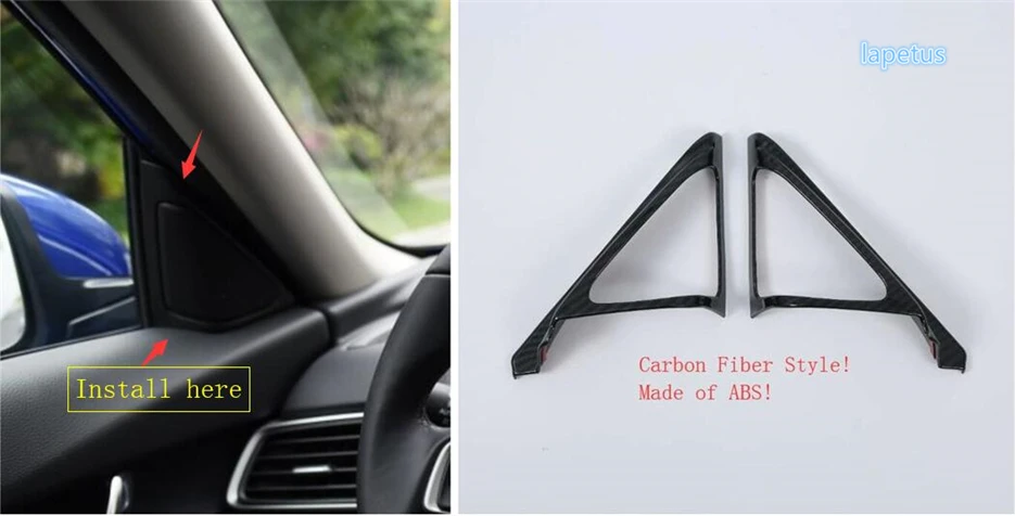 Lapetus Подходит для Honda Insight 2019 ABS Внутренняя дверь окна наклейка стойки динамик