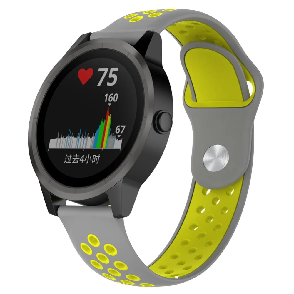 Новый 20 мм сменный силиконовый ремешок для наручных часов Garmin vivoactive3 vivomove HR