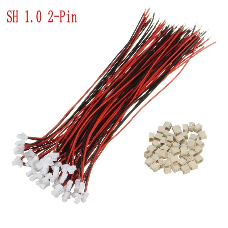50 шт. 26AWG 2,0 PH 2-шпильки 120 мм мини микро JST провода коннектора с разъем Электрический кабель Высокое качество