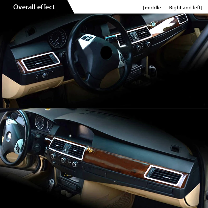 OVERE Car Styling Aluminum Alloy Air Conditioner Outlet Frame Sticker For BMW E60 520Li 523Li 525Li 350Li 5 series Accessories | Автомобили