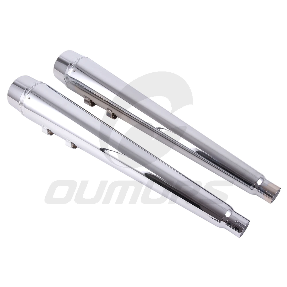 

OUMURS Motorcycle 4" Megaphone Slip-On Muffler Exhaust For Harley Touring Dresser Bagger 1995-2016 For Electra Glide Road Glide