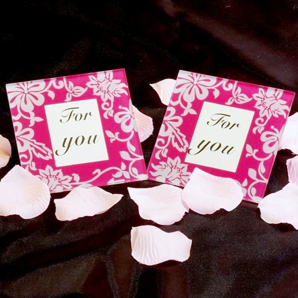 2 шт. модные стеклянные подставки розовая фоторамка подставка кофейная чашка