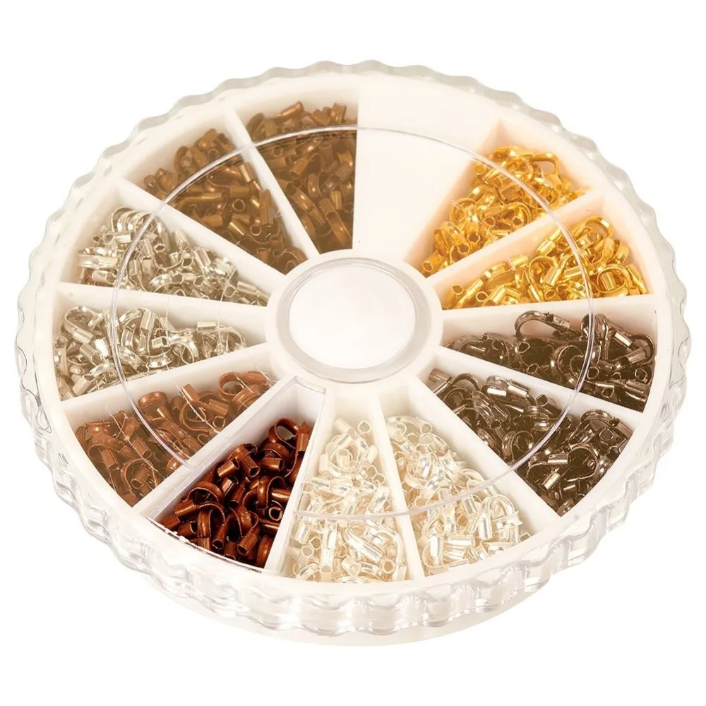 Латунная проволочная трубка для защиты бусин в коробке 6 цветов фурнитура