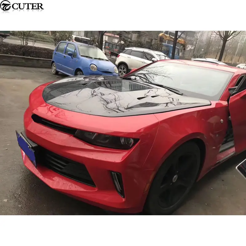 Карбоновая Прозрачная крышка капота двигателя для Chevrolet Camaro комплект кузова автомобиля 16-17