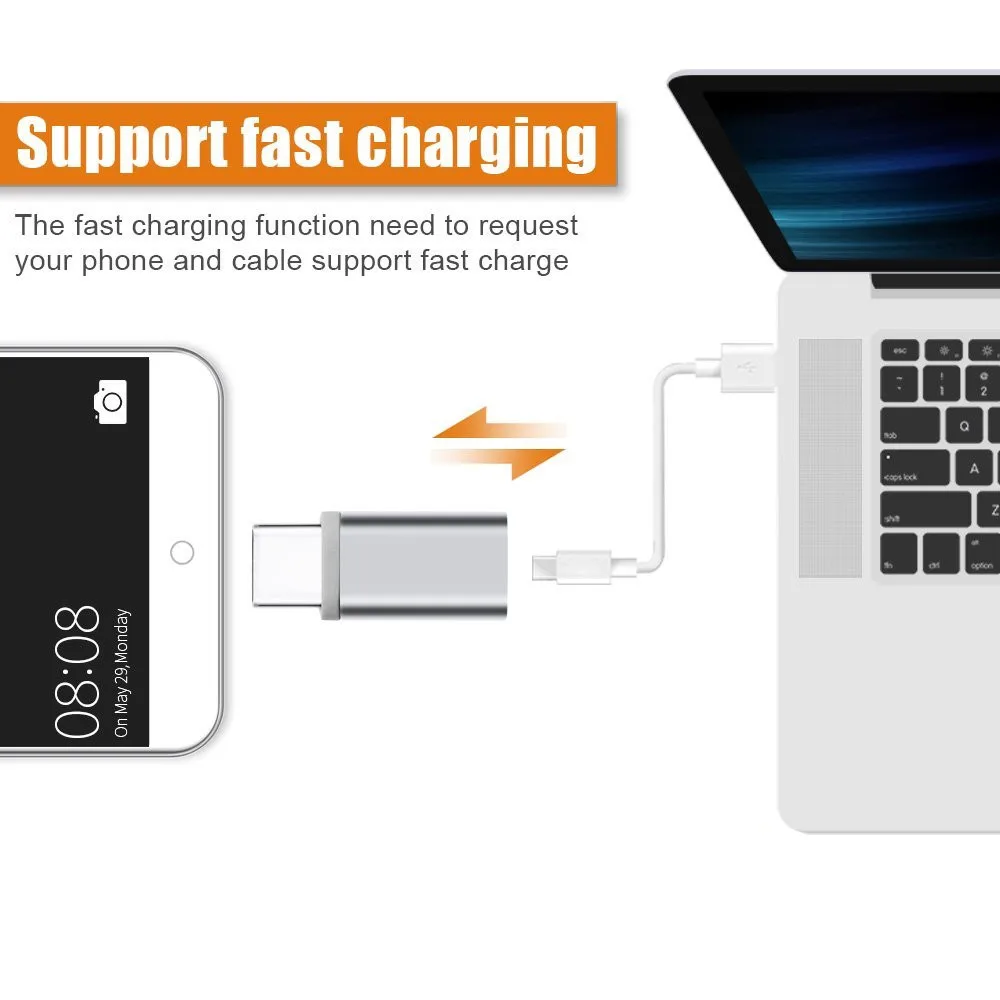 2 шт. USB C 3 0 Type зарядное устройство конвертер для Xiaomi Black Shark Mi 8 A1 A2 A3 Sony Xperia XA1 G3121 G3123