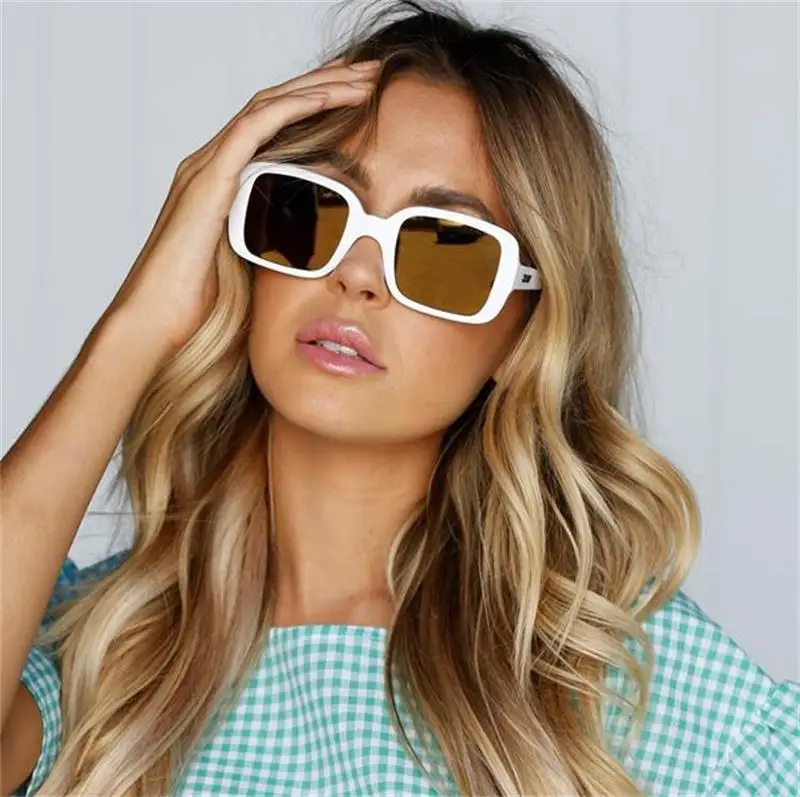 2018 новые Квадратные Солнцезащитные очки женские модные дизайнерские