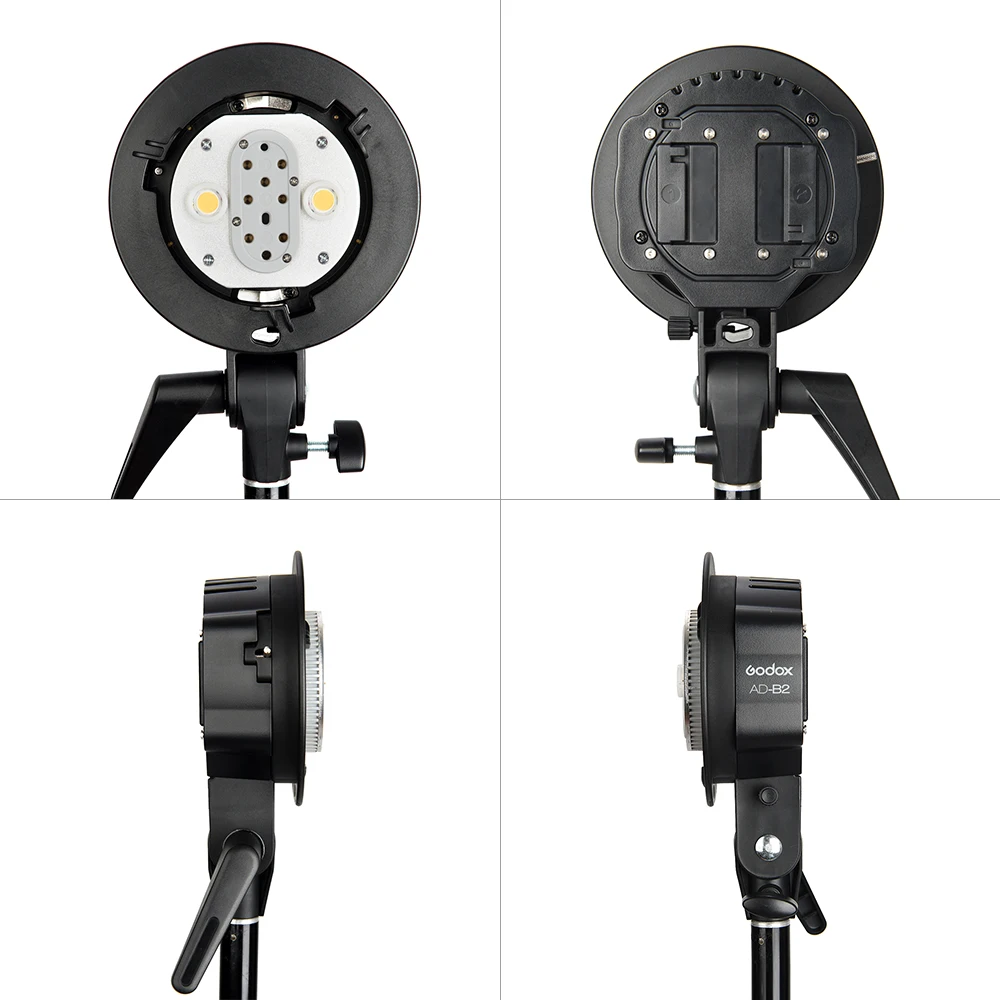 Godox WITSTRO AD B2 AD200 двойная мощная головка для вспышки Bowens крепление с двойной трубкой