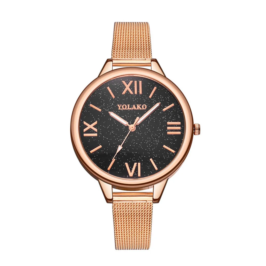 Часы женские кварцевые с сетчатым браслетом из нержавеющей стали | Наручные часы