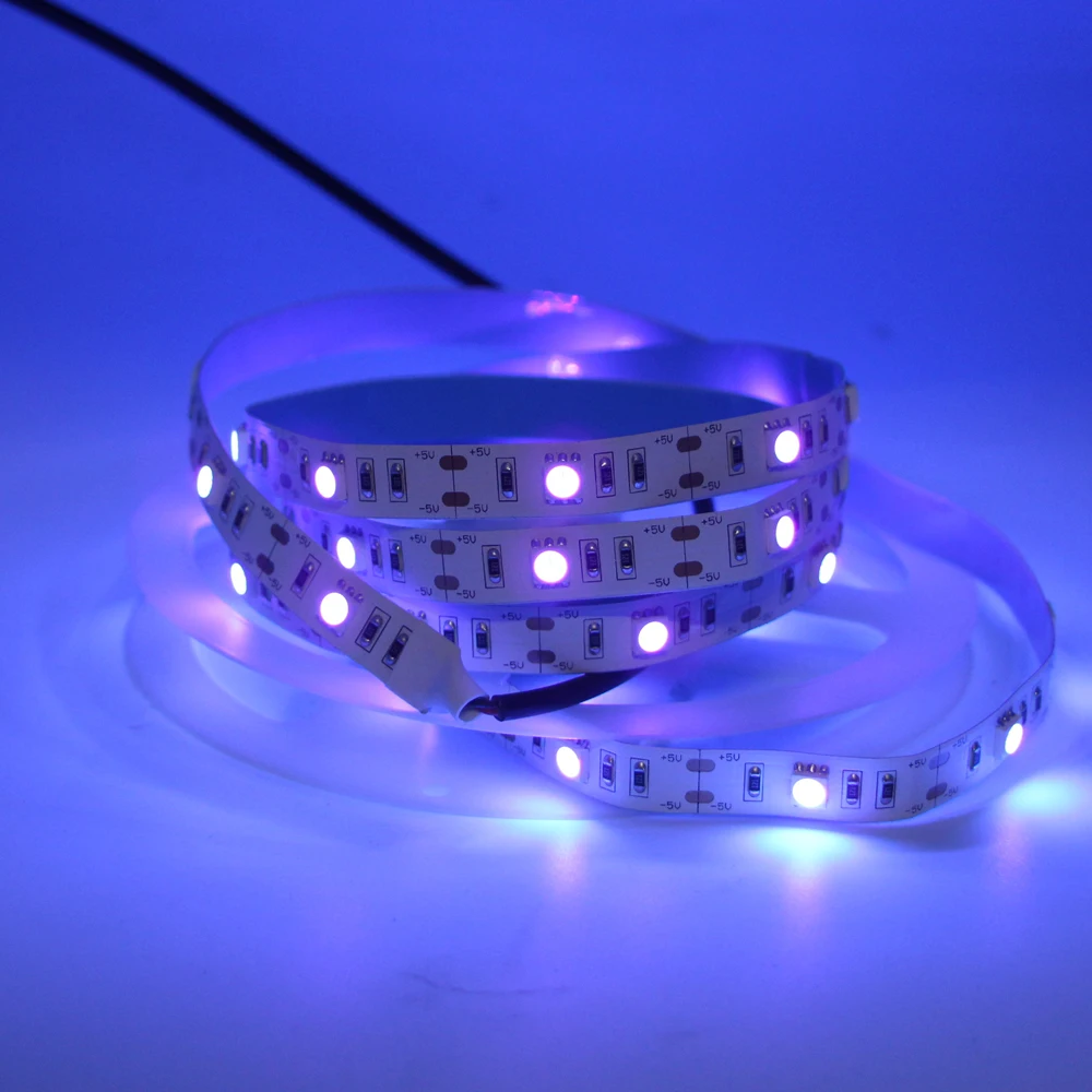 5V ультрафиолетового Лента лампы светильник SMD 5050 30 светодиодный s/m USB/Батарея