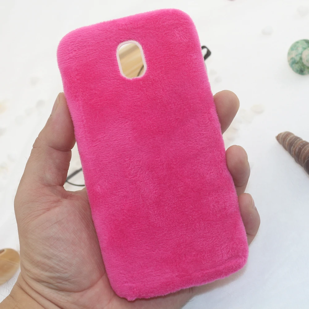 Fluffy Rabbit Hair Fur Phone Case For Samsung Galaxy S9 S8 Plus S6 S7 edge A3 A5 A7 2017 J3 J5 J7 A6 2018 Cover |