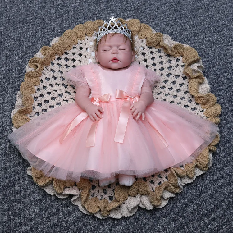 23 &quotполный силикон Reborn Девочка Кукла игрушка Реалистичная моделирование куклы