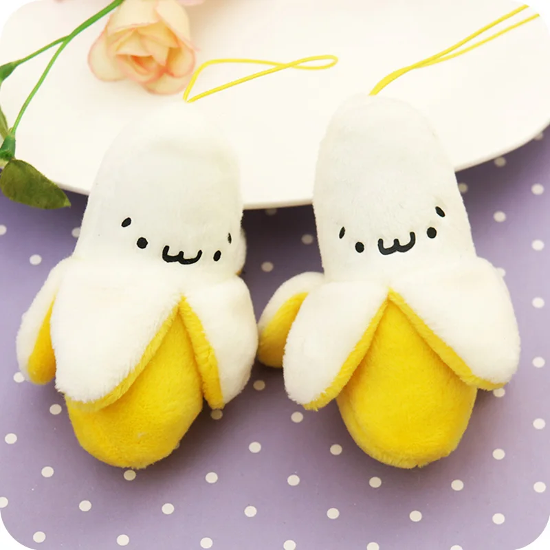 5 см/7 см Kawaii банан плюшевые животные куклы игрушки небольшой размер подвесные