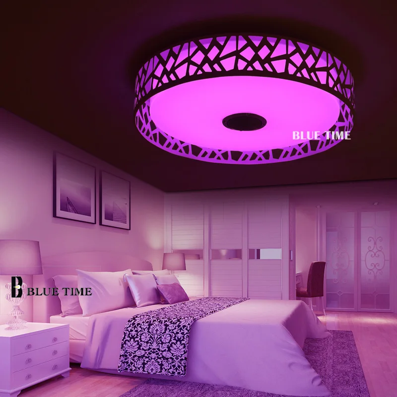 Современный светодиодный светильник люстра с Bluetooth управлением изменением цвета