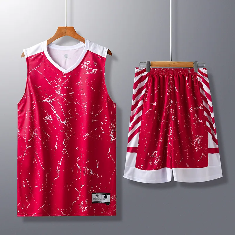 8359 red jerseys Детский Баскетбол Трикотажные изделия набор Молодежная детская команда спортивный комплект одежды баскетбольная Джерси униформа одежда рубашки шорты печать на заказ - Цвет: 8359 red jerseys