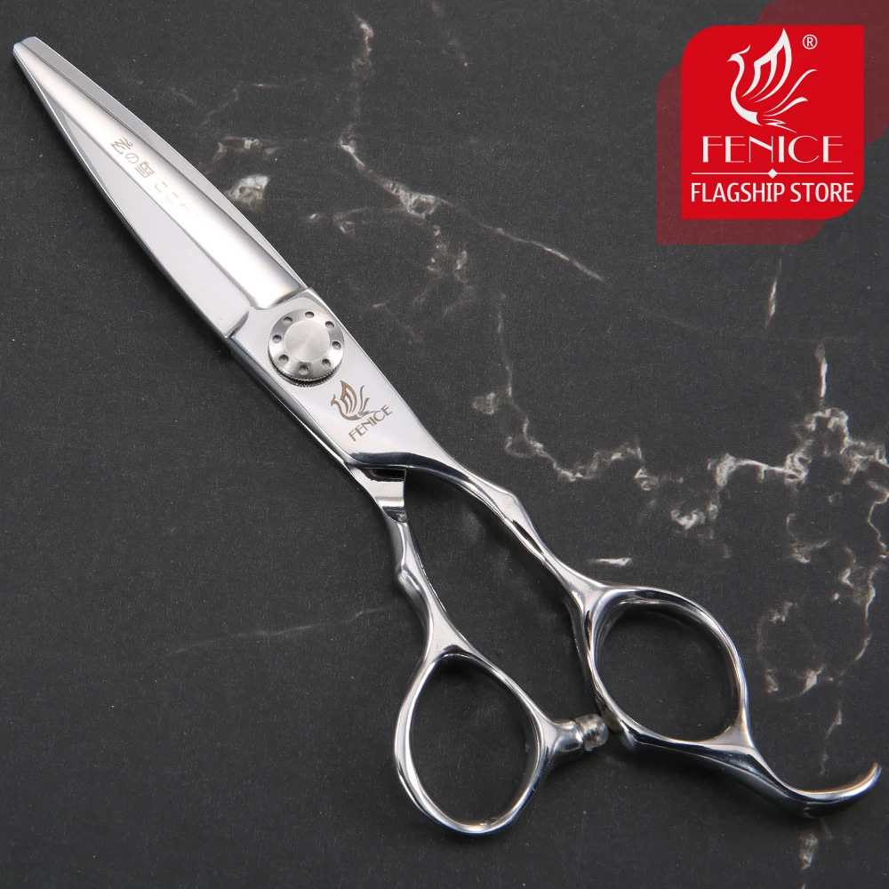 Fenice 6.0 inch Hairdresser's Scissors Professional Japanese VG10 Stainless Steel Wide Blade Hot Barber Scissors for Barbershop