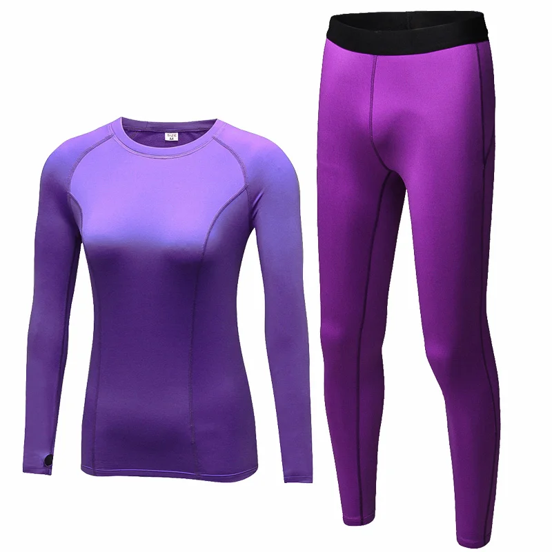 IEMUH Brand New Women Outdoor Sport Thermal Underwear Winter Fitness Warm Thicken Warmthtm Fleece Hiking Ski Long Suit | Спорт и