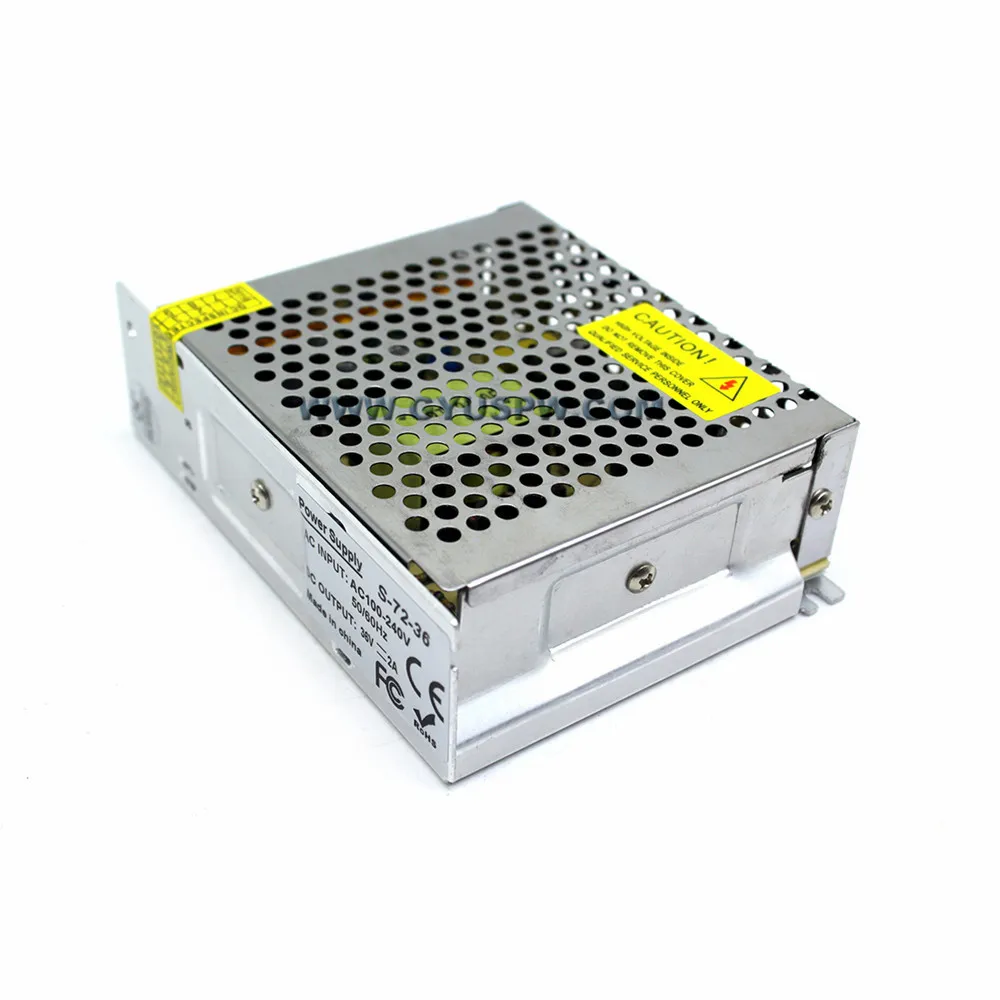 Одиночный выход DC36V 2A 72W Драйвер импульсного источника питания 110V 220V AC к DC 36V SMPS для