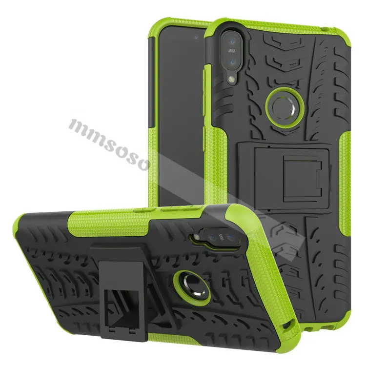 Зеленый Чехол для Asus Zenfone Max Pro M2 ZB602KL ZB631KL ZB632KL ZB633KL ZB634KL TPU& PC Dual Armor Capa для ASUS Zenfone Max Pro M2 - Цвет: Зеленый