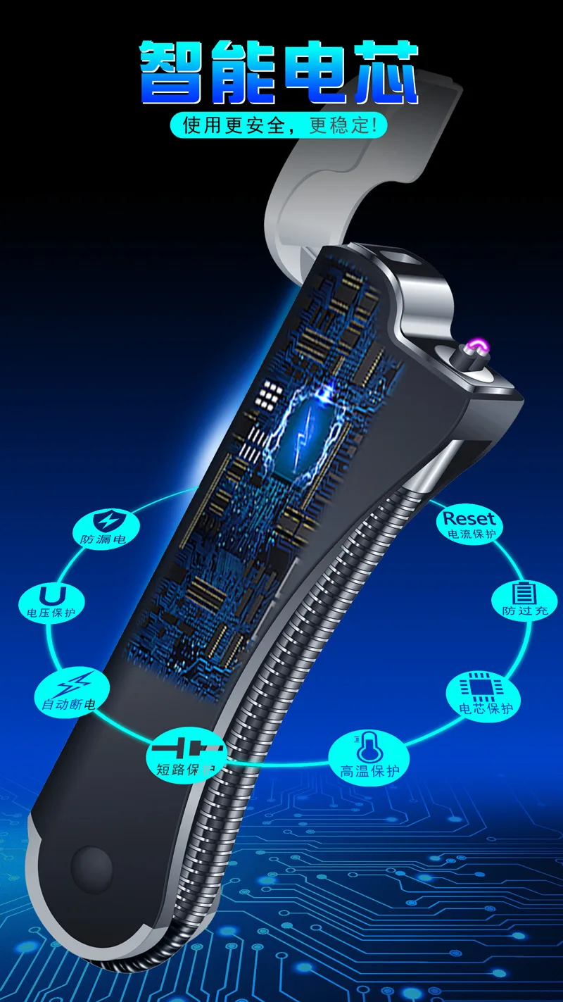 Светодиодный фонарь-зажигалка с зарядкой от usb для барбекю, электрическая плазменная дуговая зажигалка, перезаряжаемая кухонная газовая плита, складные зажигалки