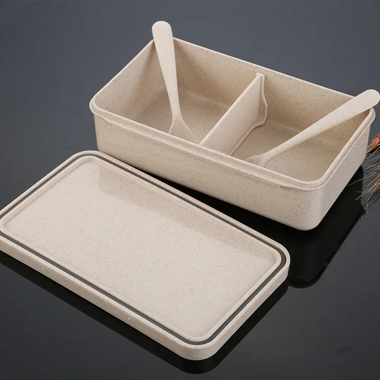 Модный Ланч-бокс с ложкой и бэнто вилкой фляга-контейнер для пищевых продуктов