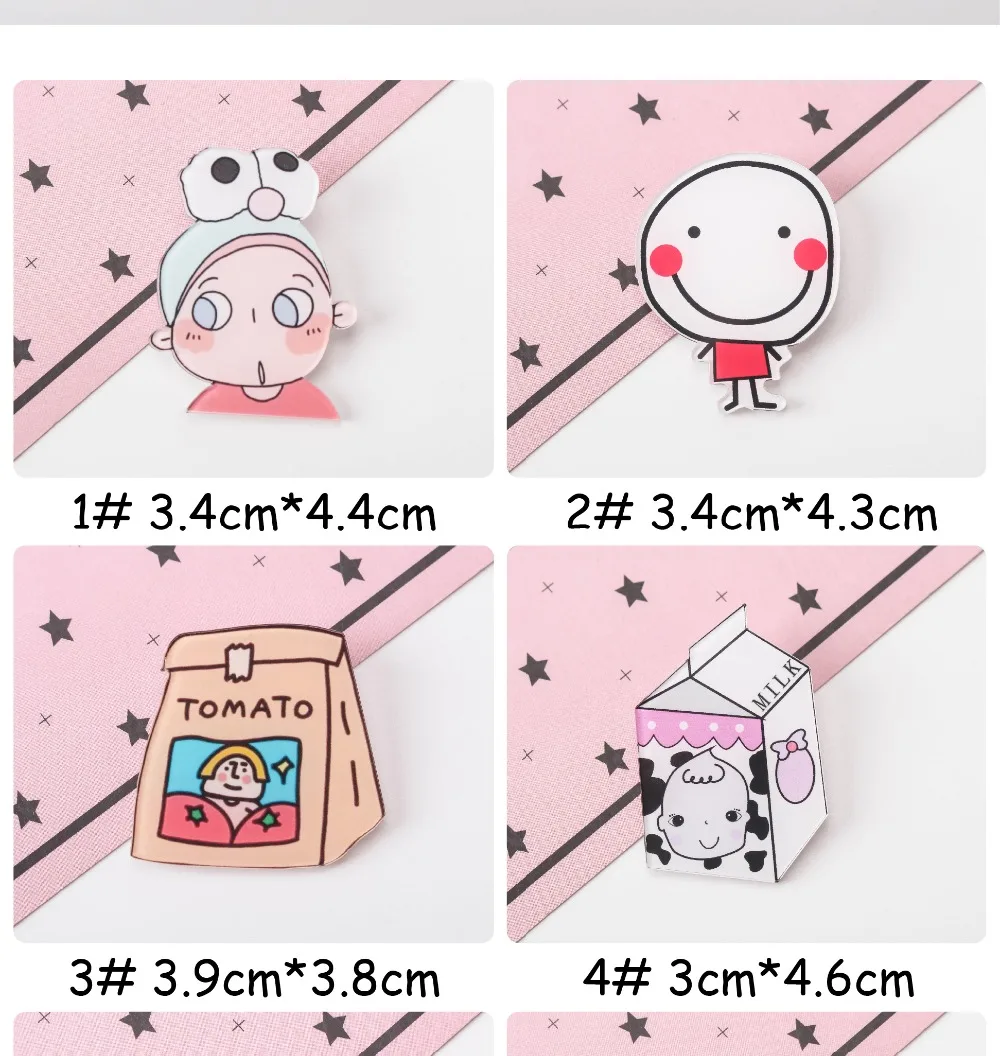 1PS микс Фрукты девушка животное мультфильм иконы на булавке Kawaii значок bacgets на рюкзак значки на одежду акриловые значки Z47