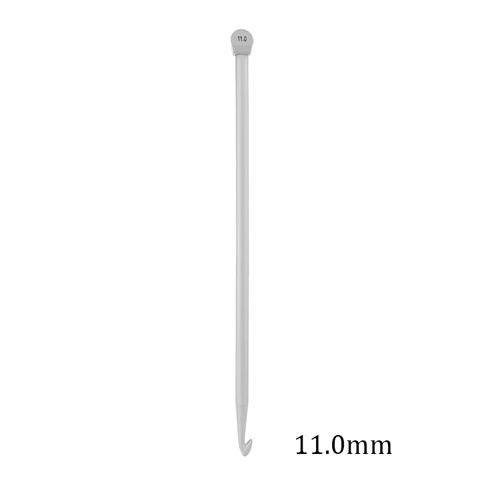 11.0mm 14 размеров разноцветные, алюминиевые спицы для вязания крючком 2,5 мм-11 ммтунисианские крючки для вязания крючком инструмент для плетения длинный свитер шарф игла - Цвет: 11.0mm