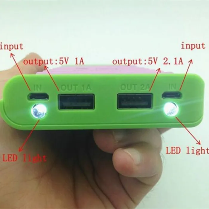 Универсальный 2А 8*18650 5x18650 LCD двойной USB зарядное устройство комплект DIY 18650 коробка