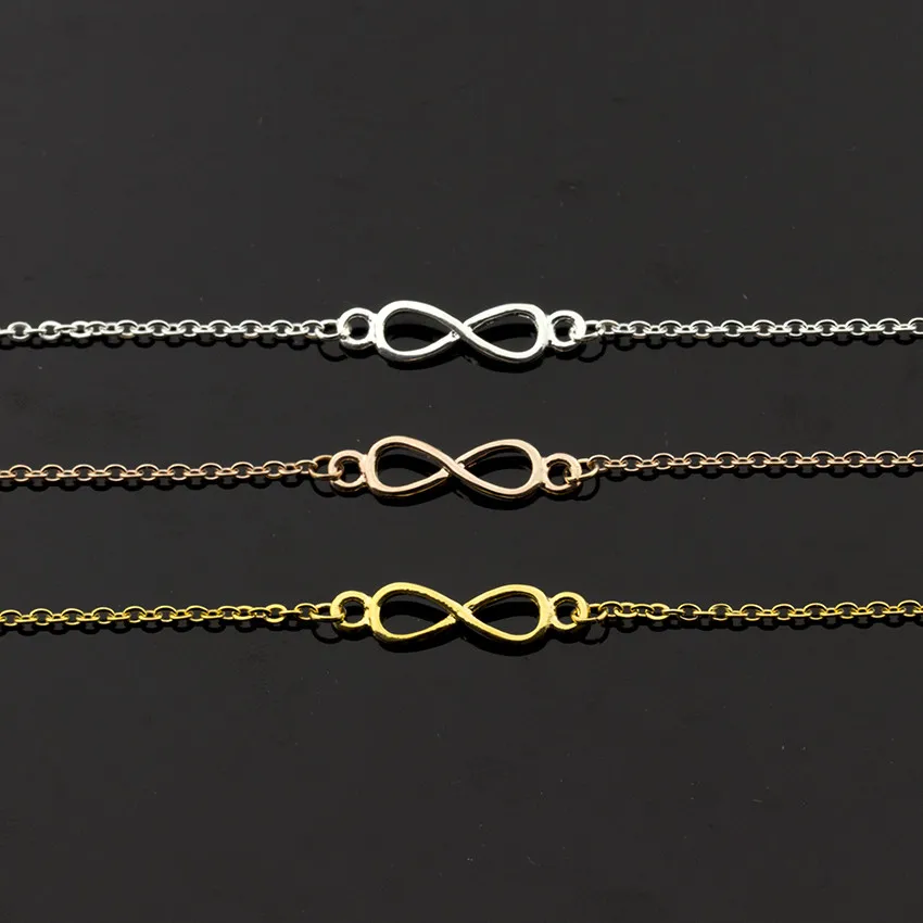 

Wholesale 10piece Infinity Charm Adjustable Bracelet Women Men's Friendship Gifts Jewelry Stainless Steel Chain Bracelets
