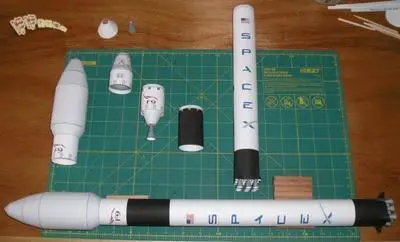 1:100 США SpaceX Сокол 9 ракета 3D бумажная модель головоломка студенческий ручной класс DIY космическая Бумажная модель игрушки