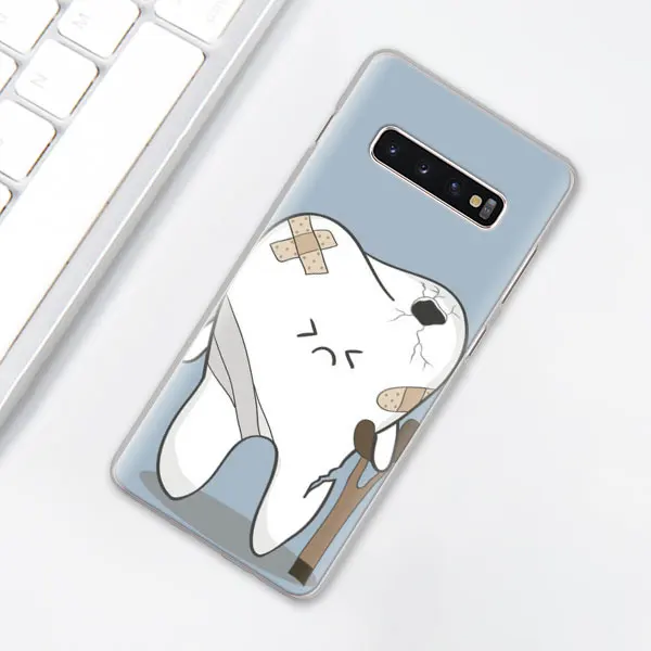 002 Стоматолог зубов чехол для телефона для samsung Galaxy S10e S10 плюс S7 S8 S9 Plus, Note 8, 9, 10, плюс S10 5G M20 M30 жесткий чехол Coque - Цвет: 002