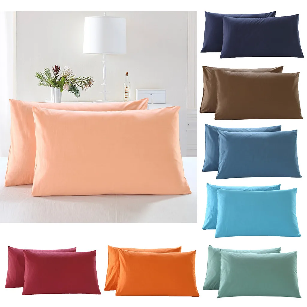 Прямая поставка комплект хлопковой наволочки из 2 предметов наволочка чесаного