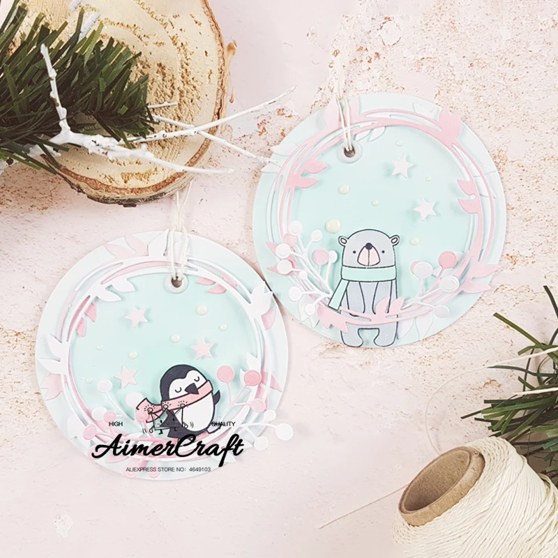 Венок для резки металла трафарет скрапбукинга DIY бумажные карты декоративное