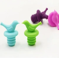 1pc creative bird design silicone wine stopper bottle caps wedding gift wine pourer stoppers lb 274