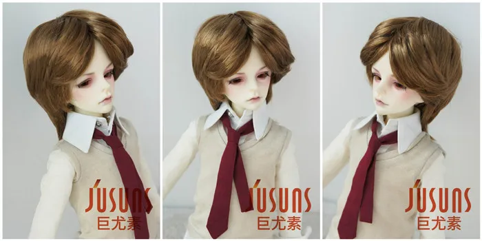 JD192 1/4 модный синтетический мохеровый парик BJD кукла парик природа мальчишеская 7-8 дюймов MSD кукла аксессуары