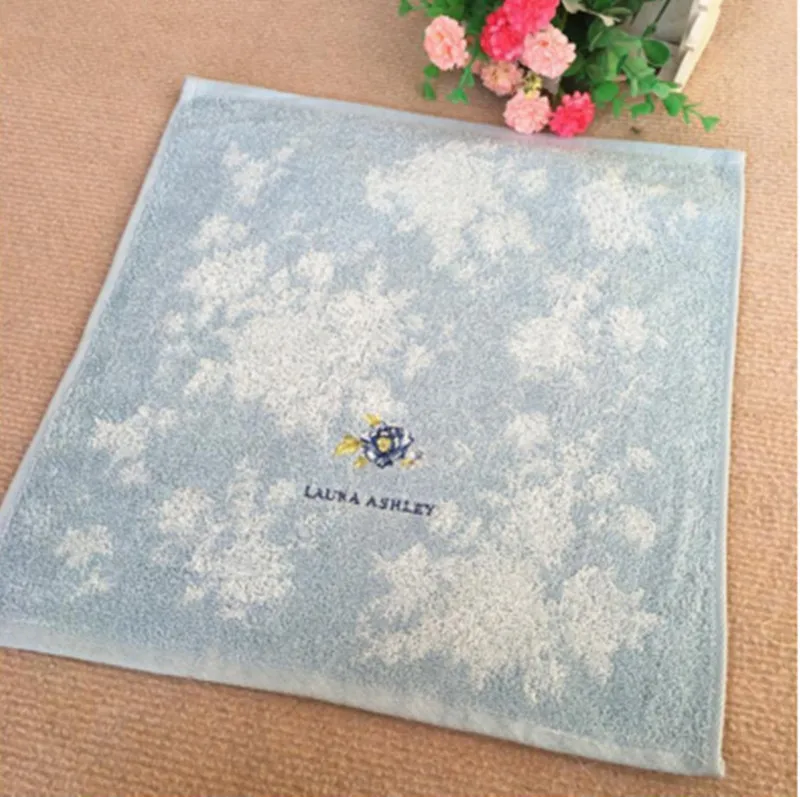 color 4 35x35 см экстра большие размеры квадратное полотенце, украшенное пасторальным цветком травы из пряжи окрашенное жаккардовое вышитые абсорбент Хлопковое полотенце для лица T191 - Цвет: color 4
