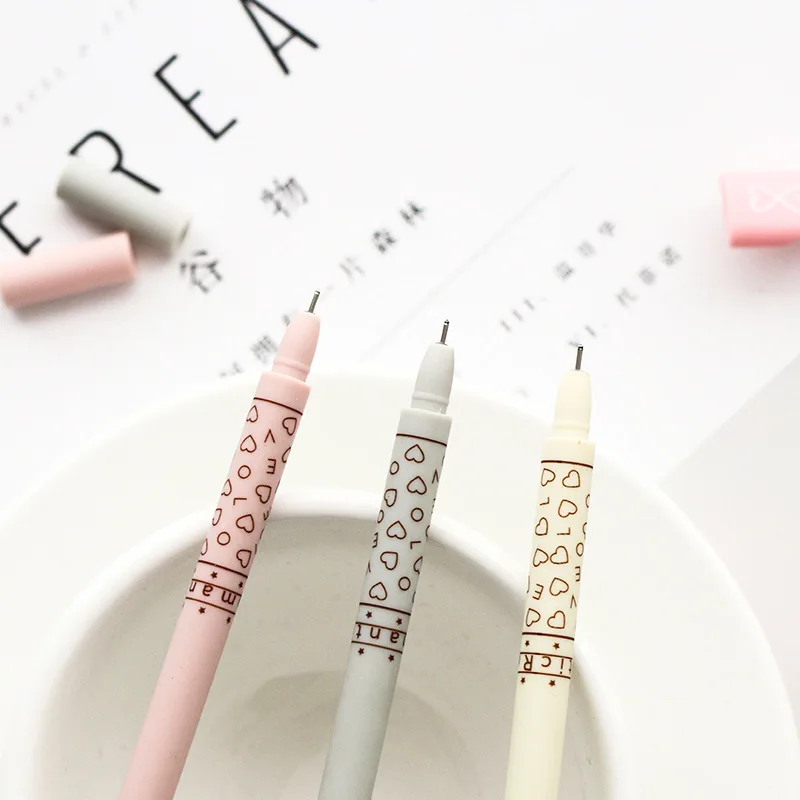 2 шт./упак. двойной пара гель черные чернила для ручки кавайные канцелярские