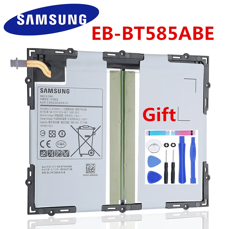 Оригинальный Samsung 7300 мАч 10 1 Вт ч фотоаккумулятор для Glaxy tablet label A 2016 тонкий T580