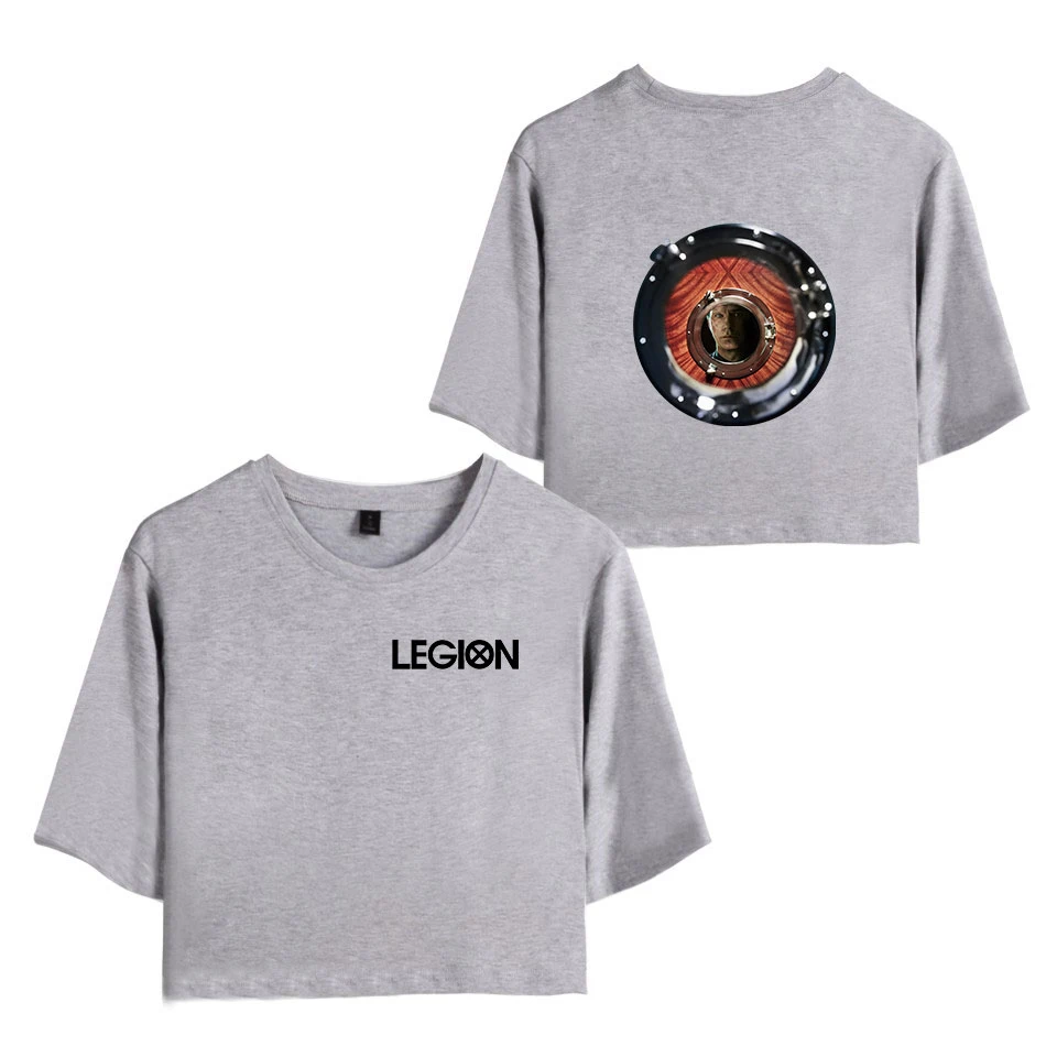 Женские укороченные топы с принтом Legion 2D летние футболки коротким рукавом Новое