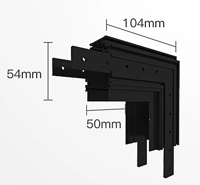Ceiling L connector SCON стены под прямым углом 90 градусов Потолочный угол L форма магнит с разъемом светильник аксессуары - Испускаемый цвет: Ceiling L connector