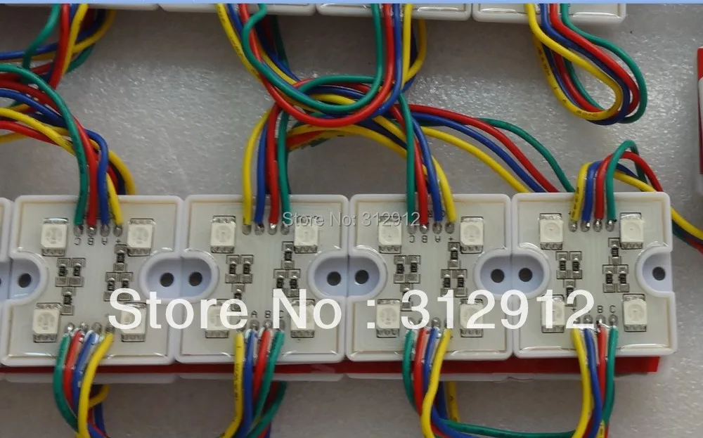 20 шт./подставка 5050 SMD светодиодный модуль rgb 12 в пост. Тока с пластиковым