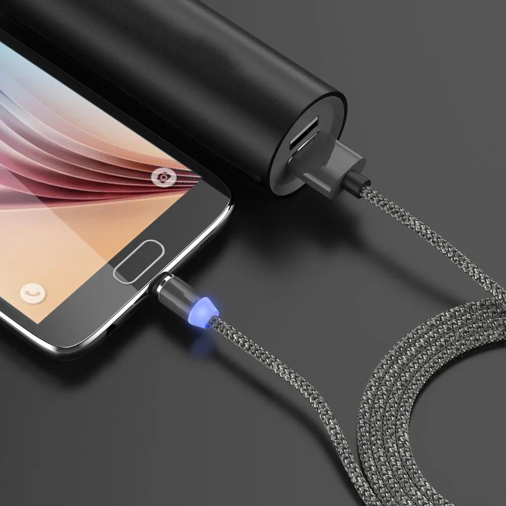 2.1A Магнитный Micro USB кабель зарядное устройство Быстрая зарядка для Samsung s6 S7 s8 TYPE C