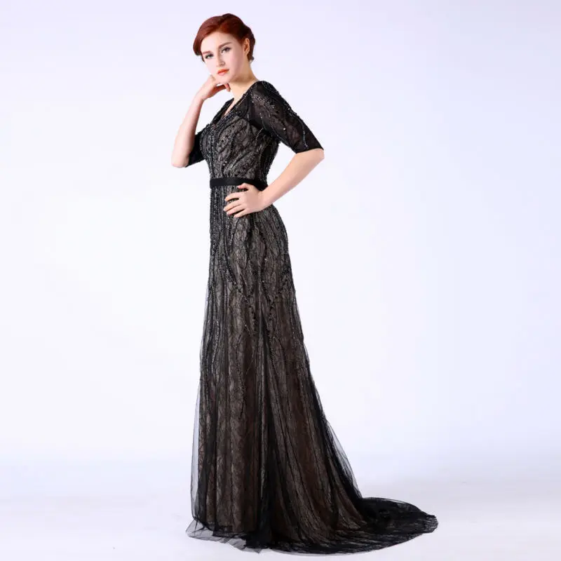 Finove Robe de soiree/Новинка 2019 года большие размеры платья для матери невесты с глубоким