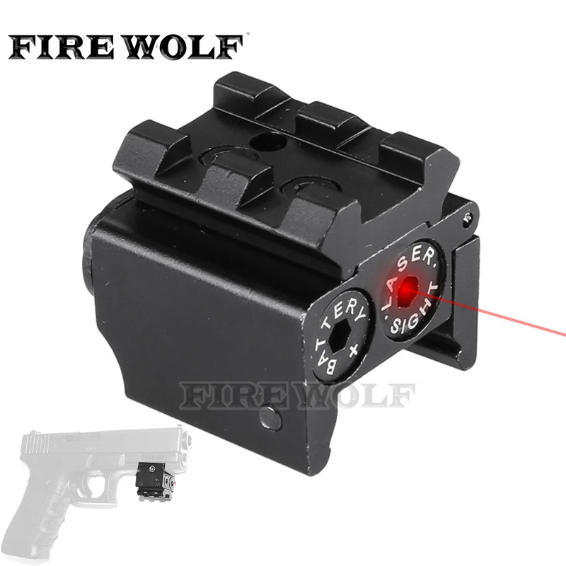 Лазерный прицел FIRE WOLF 650nm 300m Mini высокое качество тактический с красной точкой 28x26