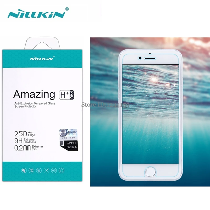 Nillkin 0,2 мм Брендовое закаленное стекло для iphone 8 plus защитная пленка+ пластиковая задняя пленка для iphone 7/8 plus