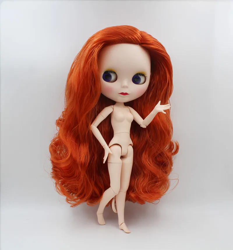Blygirl, Blyth кукла, оранжевые вьющиеся волосы, обнаженные куклы, 1/6 тело, Blygirl куклы, 19 суставов тела, можно одеть ее и макияж