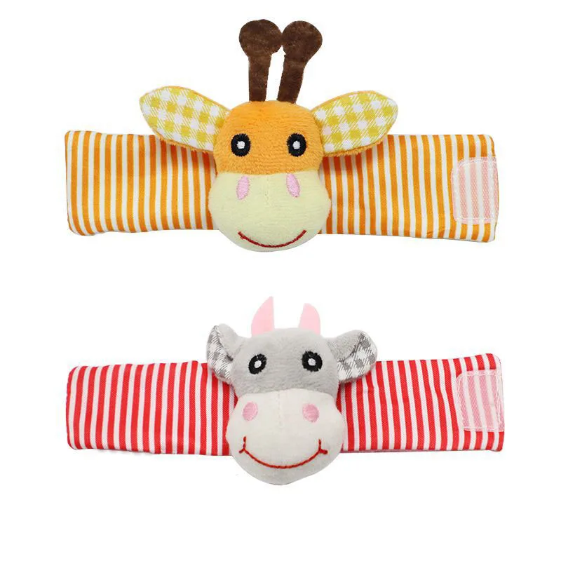 deer rattlewrist2ps Детские игрушки bebe Погремушки/носки 2 шт/комплект может сделать звук Милые Игрушки для маленьких мальчиков детские игрушки Висячие Раннее Обучение Образование - Цвет: deer rattlewrist2ps
